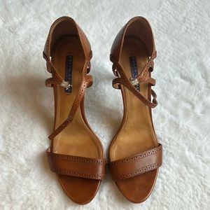 Ralph Lauren Collection purple label sandals woman’s size 39.5! Brown leather